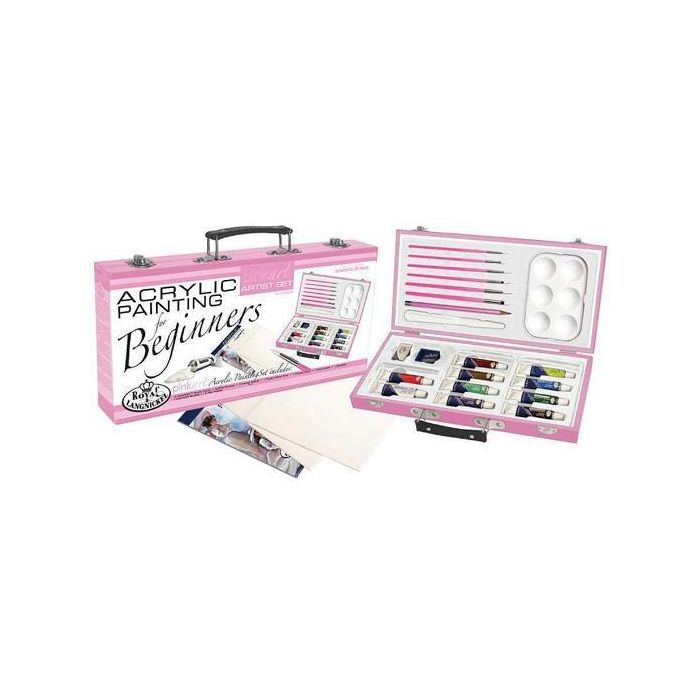 Royal Langnickel Maletín Rosa De Pinceles Y Pinturas Para Principiantes Royal Langnickel Maletín Rosa De Pinceles Y Pinturas Para Principiantes