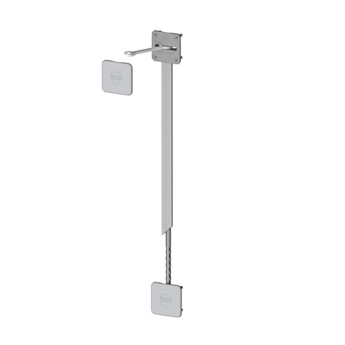 CETTO 1110.23 Kit Enderezador para Puertas/Paneles 2330mm, Regulación Superior, Acabado Gris Metal (Set de 4)