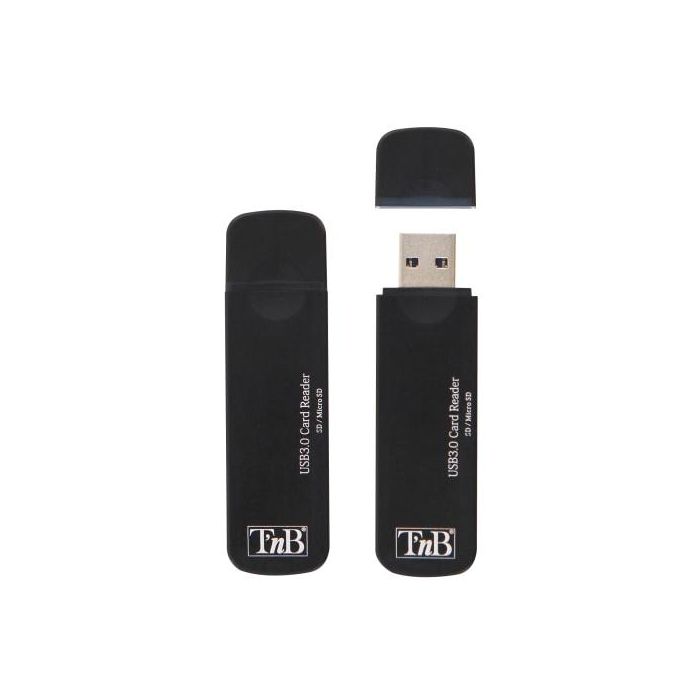 TNB Lector de Tarjeta de memoria POCKET READER USB3 - USB 3.0 memory card readerCompatibility: SDHC, micro SD, T-flash - Connectivity: USB3.0 - Black colour