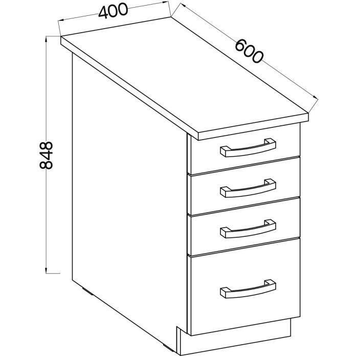 Mueble Auxiliar 60 x 40 x 80,4 cm Gris 3