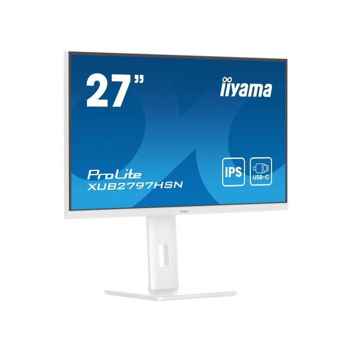 iiyama Monitor XUB2797HSN-W2 27" Full HD USB-C, LAN, DP-OUT (Dock) Blanco 5