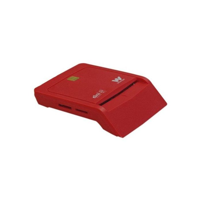 Lector de DNI y Tarjetas Woxter Combo PE26-148/ Rojo/ USB 2.0