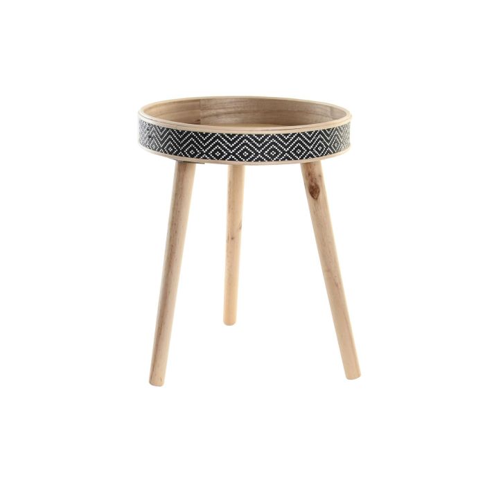 DKD Home Decor Bandeja Decoración Colonial de Madera Colores Natural y Negro 41x50x41 cm
