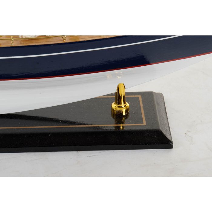 DKD Home Decor Barco Blanco Azul 9 x 62 x 42 cm (2 Unidades)