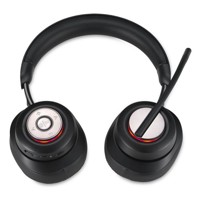 Kensington Auriculares Gaming H3000 PROVC, Diadema Bluetooth 5.2, Negro, 60h Batería, Cancelación Ruido, Micrófono Boom, USB-C, Para PC, PS, Xbox, Android, iOS
