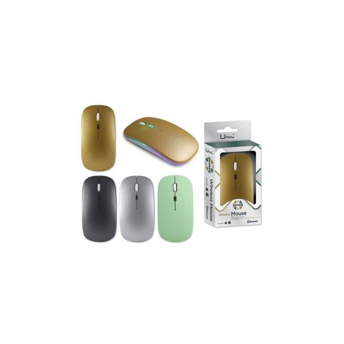 Umay Ratón Bluetooth Umay 330560, Conexión 2.4GB+Bluetooth, Tacto Soft, Compatible Mac y Windows, Colores Surtidos