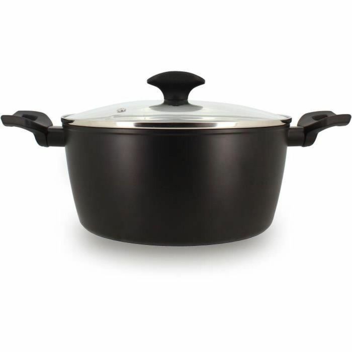 Menastyl 6020647 Horno holandés de Aluminio Forjado 24 cm Negro, Apto para todo tipo de cocinas e Inducción Menastyl 6020647 Horno holandés de Aluminio Forjado 24 cm Negro, Apto para todo tipo de cocinas e Inducción