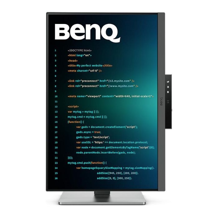 BenQ RD240Q 9H.LLXLA.TBE Monitor 24.1" IPS WQXGA (2560 x 1600), 95% P3, USB-C PD90W, 16:10 HDR10 para Programación 9