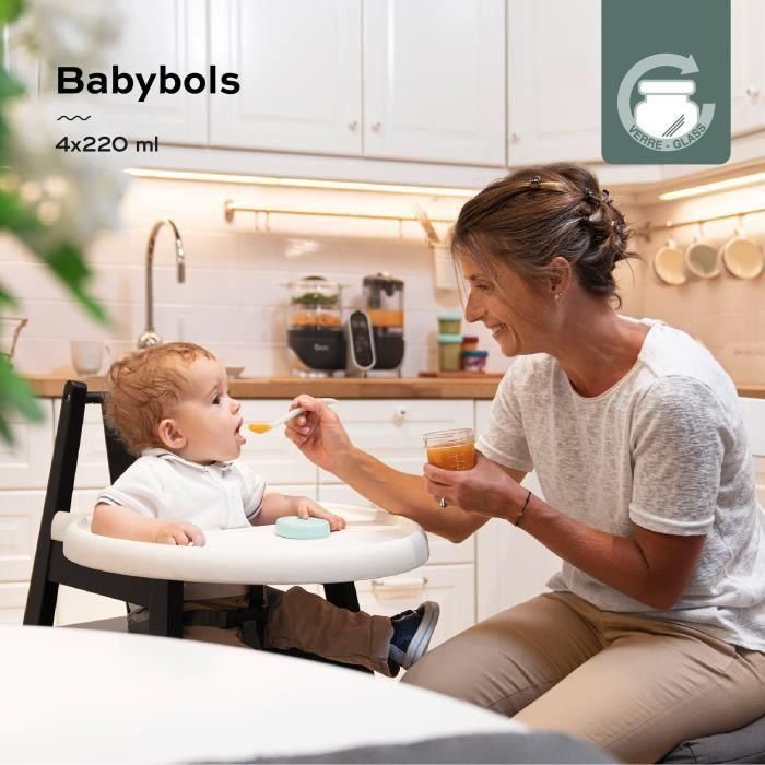 Babymoov Babybols - 4 tarros de cristal 240 ml - herméticos 1 Babymoov Babybols - 4 tarros de cristal 240 ml - herméticos 1