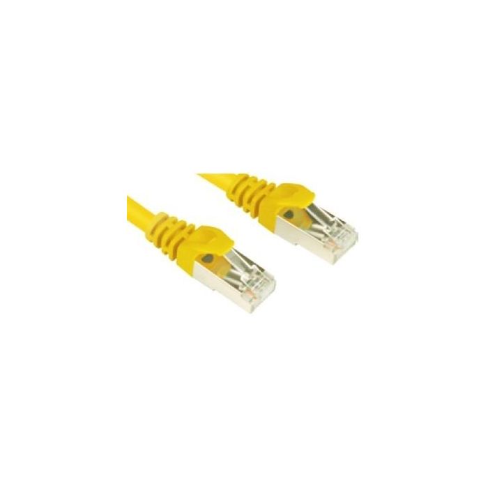 Sharkoon Cable RJ45 Cat.6 S/FTP 1.5m Amarillo - Conectores RJ-45 Macho/Macho blindados con Oro