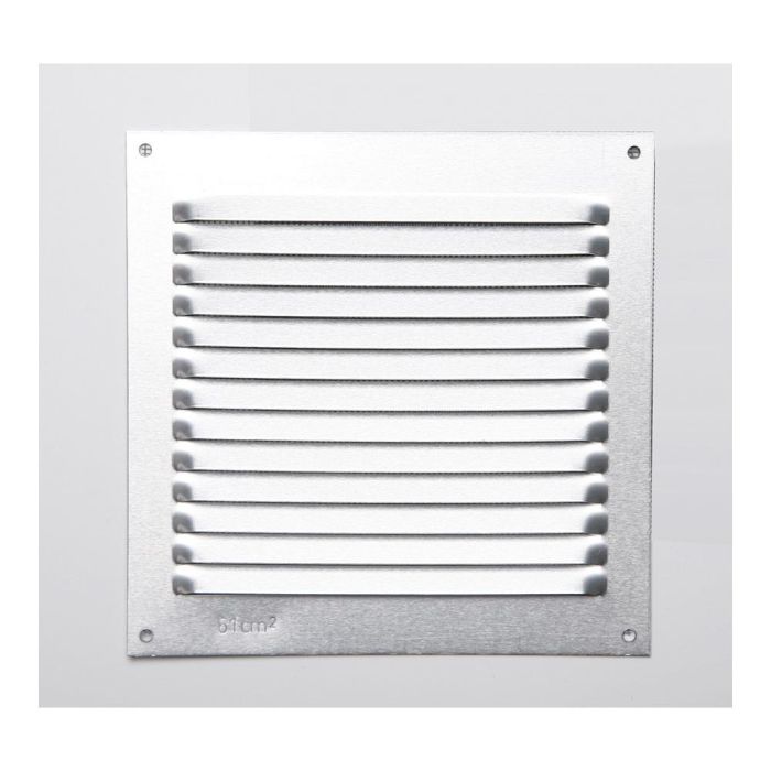 Fepre Rejilla de ventilación de aluminio cromado 150x150mm