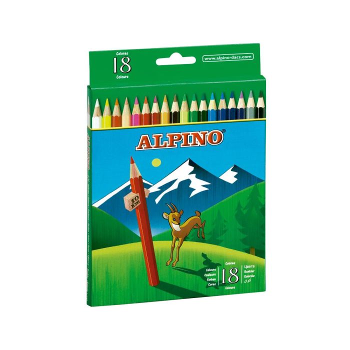 Alpino Lápices De Colores 175 mm C-Surtidos Estuche 18 Ud 1