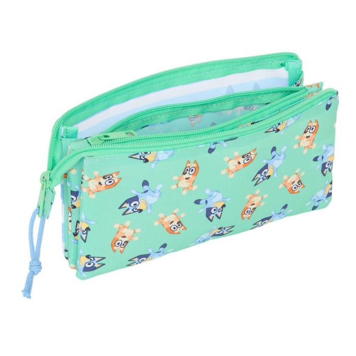 Portatodo Triple Bluey Sisters Verde 22 x 12 x 3 cm 1 Portatodo Triple Bluey Sisters Verde 22 x 12 x 3 cm 1