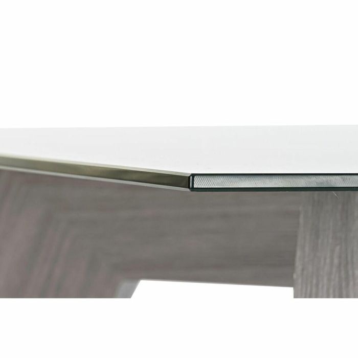 Mesa de Comedor DKD Home Decor Cristal Gris Transparente Madera MDF (160 x 90 x 75 cm) 3