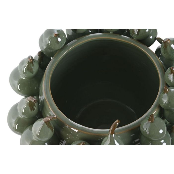 DKD Home Decor Jarrón Decorativo Tropical de Gres con Diseño de Calabaza, Color Verde, Medidas: Ancho 30 cm, Alto 23 cm, Profundidad 30 cm 2 DKD Home Decor Jarrón Decorativo Tropical de Gres con Diseño de Calabaza, Color Verde, Medidas: Ancho 30 cm, Alto 23 cm, Profundidad 30 cm 2