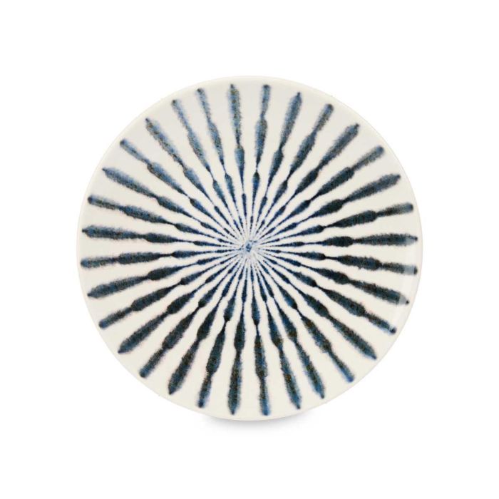 Plato Postre Porcelana Vessia 20 cm Azul y Blanco (24 Unidades) 2 Plato Postre Porcelana Vessia 20 cm Azul y Blanco (24 Unidades) 2