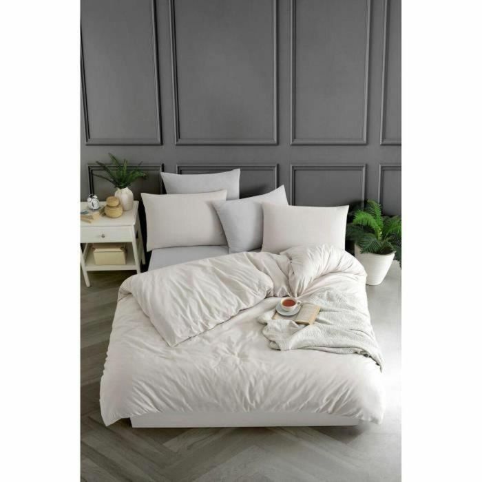 Juego de funda nórdica Beige Cama de 200 3 Piezas 4 Juego de funda nórdica Beige Cama de 200 3 Piezas 4