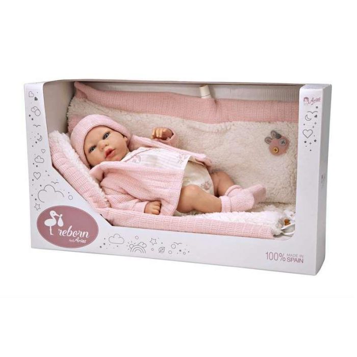 Muñeca reborn arias 40 cm marta rosa c/manta Muñeca reborn arias 40 cm marta rosa c/manta