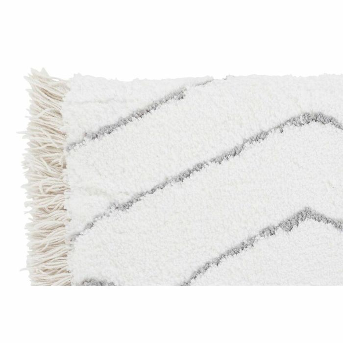 Alfombra Scandi DKD Home Decor Blanco Gris 180 x 3 x 120 cm 3 Alfombra Scandi DKD Home Decor Blanco Gris 180 x 3 x 120 cm 3