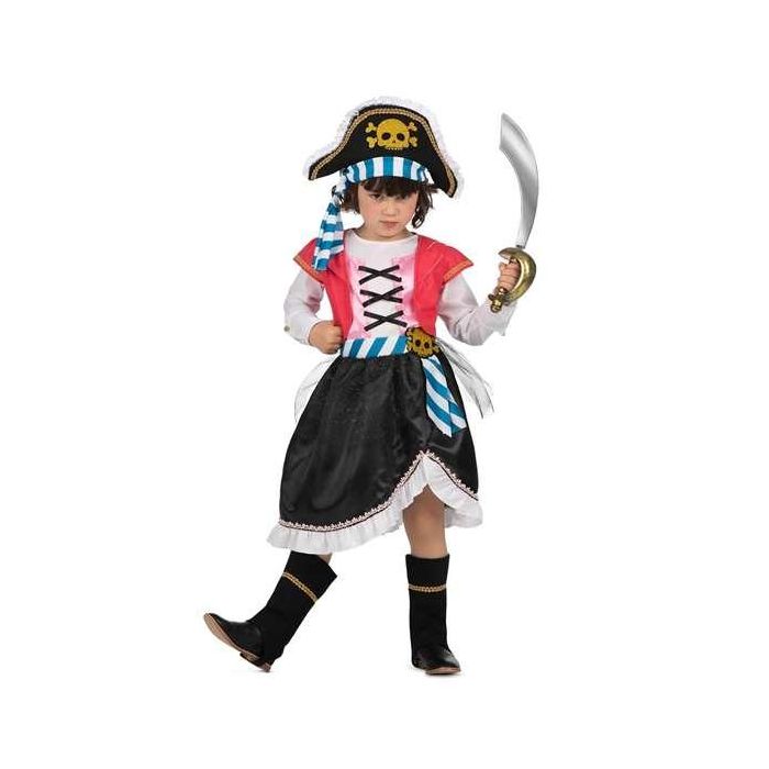 Disfraz pirata gorro, vestido con corpiño, chaleco y cinturón, y cubrebotas talla 7-9 y Disfraz pirata gorro, vestido con corpiño, chaleco y cinturón, y cubrebotas talla 7-9 y