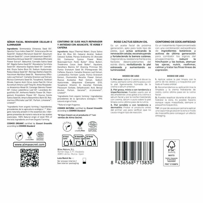 Alma Secret Estuche 2 pz Contorno Ojos 30 ml + Rose Cactus 10 ml Antiaging