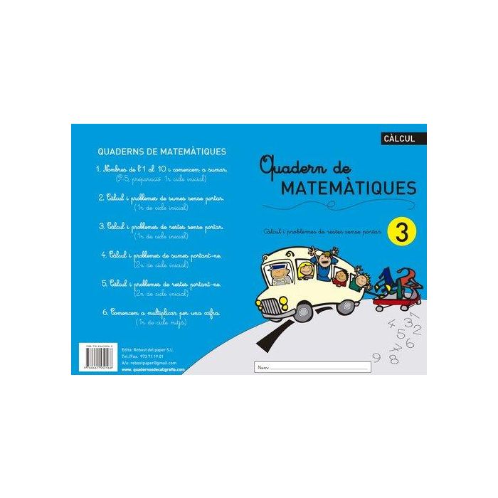 Cuaderno Rebost (Cat.) Matematiques Nº 3 (Set de 5)