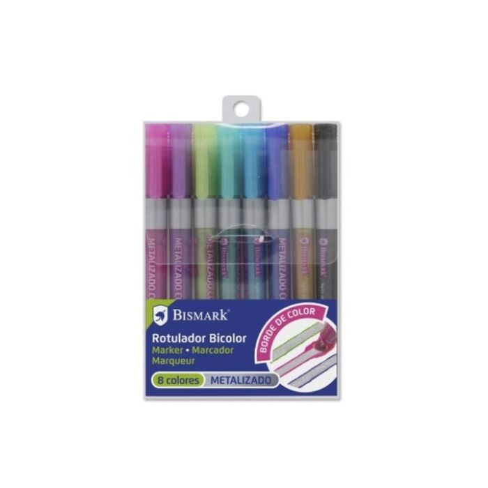 Set de Rotuladores Bismark BICOLOR Multicolor 8 Piezas (12 Unidades) 1 Set de Rotuladores Bismark BICOLOR Multicolor 8 Piezas (12 Unidades) 1