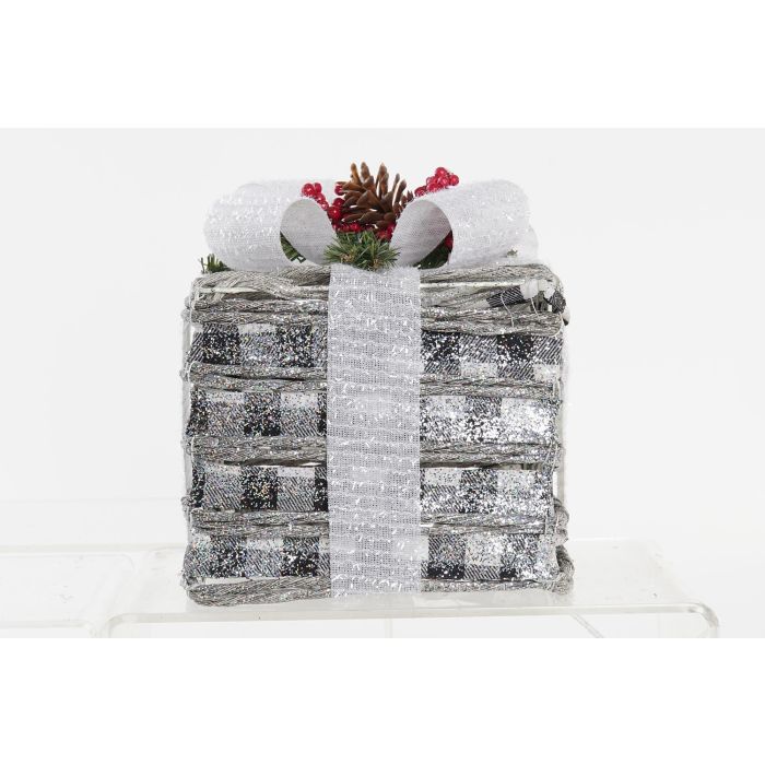 Regalo Navidad Alpina DKD Home Decor Blanco Plateado 25 x 29 x 25 cm Set de 3 3