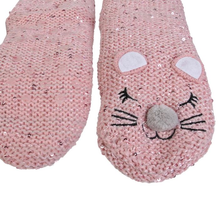 Sensly Calcetines Sherpa Animal Kawaii Antideslizantes para Casa Tallas 30-38 5