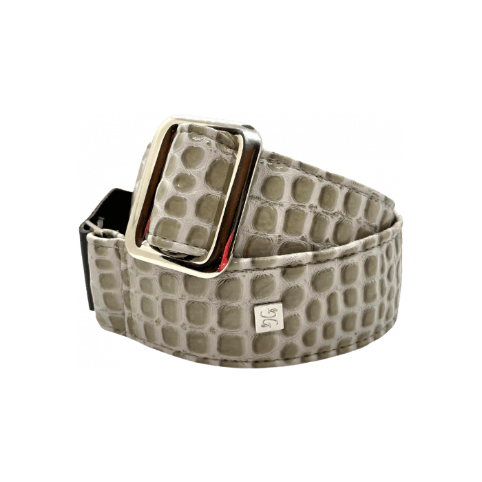 GETM Correa Guitarra Bajo Aussie Gator Ash Grey ajustable hasta 165 cm 1