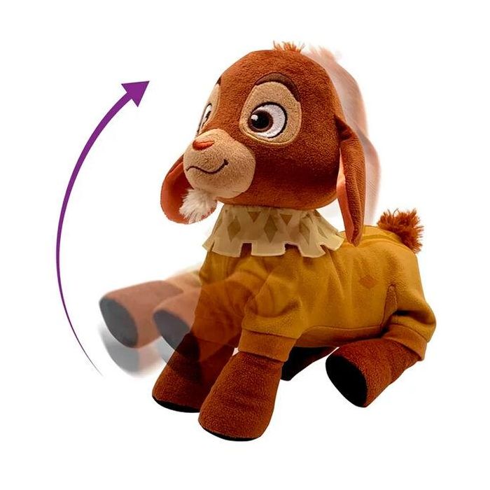 Just Play 10118 Peluche Interactivo Valentino Disney Wish Walk 'n Talk, Se Desmaya, Frases y Sonidos, 28 cm, Español 1
