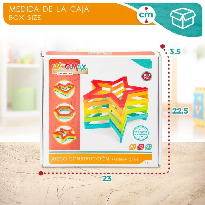Juego de Construcción Woomax 100 Piezas 10 x 0,5 x 1,8 cm (6 Unidades) 1 Juego de Construcción Woomax 100 Piezas 10 x 0,5 x 1,8 cm (6 Unidades) 1