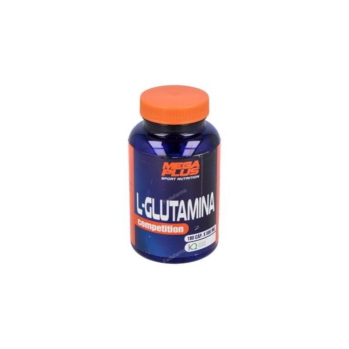 MEGA PLUS L-Glutamina 180 Cápsulas – Aumento de Masa Muscular y Recuperación Rápida Post-Entrenamiento
