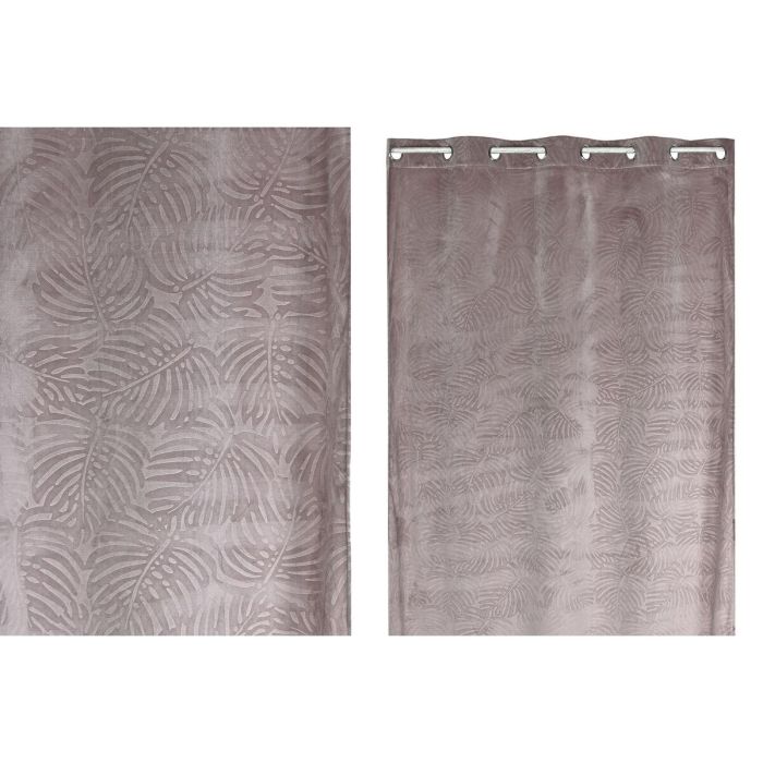 Cortina Urban DKD Home Decor Rosa Palo 260 x 140 cm (2 Unidades)