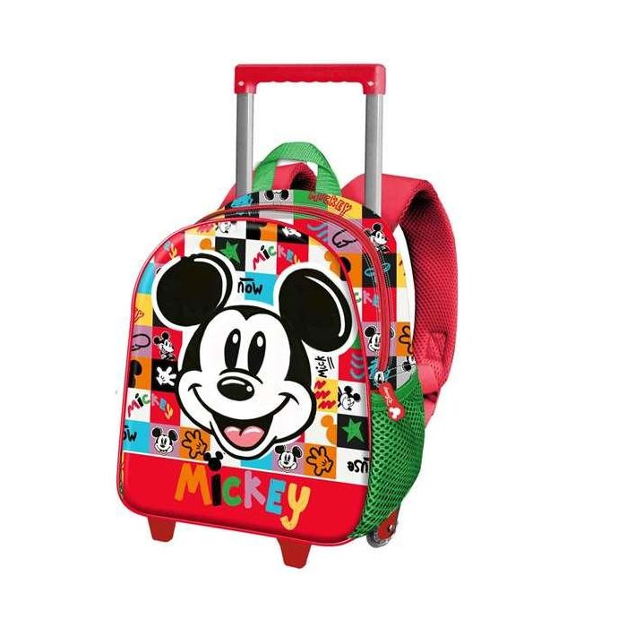 Karactermania Mochila 3D Mickey Mouse Mood con Ruedas Pequeña 26x13x34 cm para Niños +3 Años