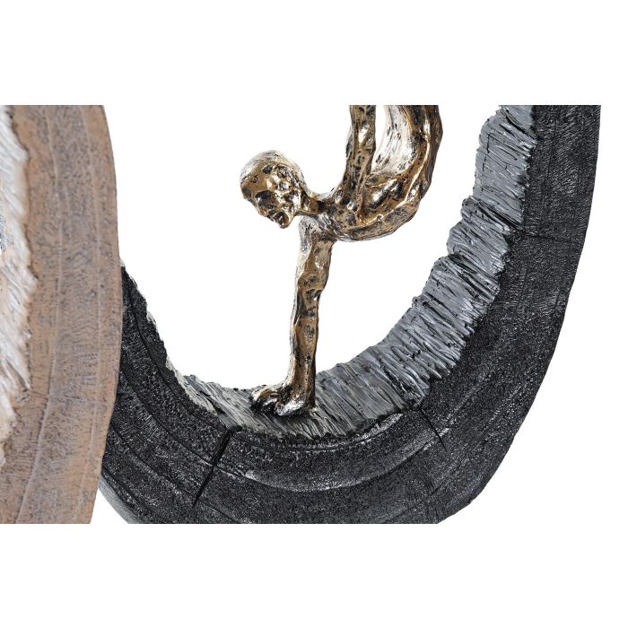 Figura Moderno DKD Home Decor Negro Dorado 8 x 36 x 24 cm (2 Unidades) 2 Figura Moderno DKD Home Decor Negro Dorado 8 x 36 x 24 cm (2 Unidades) 2