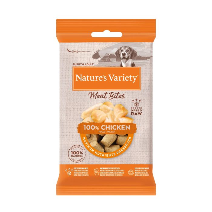 Affinity Nature's Variety Freeze Dried Bites Snacks de Pollo para Perros 20x20 gr