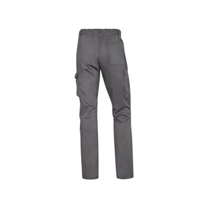 Pantalon De Trabajo Deltaplus Cintura Elastica 5 Bolsillos Color Gris - Negro Talla M 2