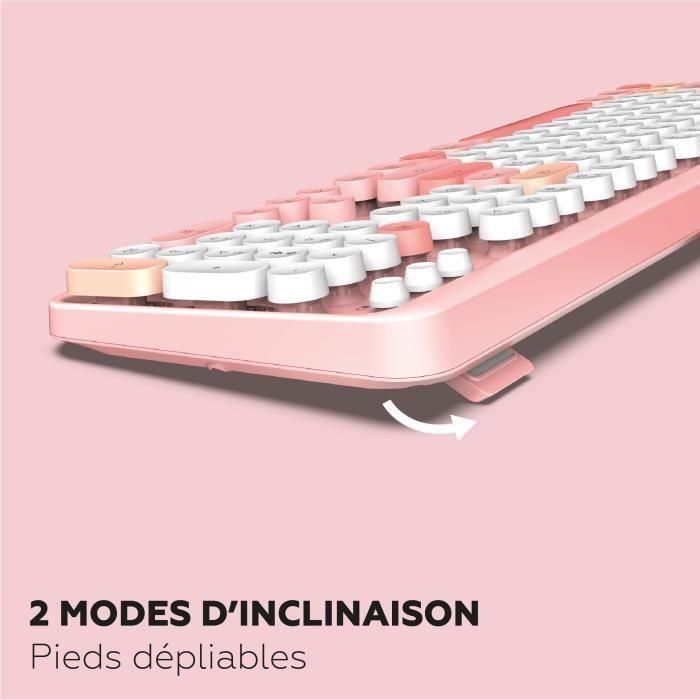 Combo teclado + mouse inalámbrico - MOBILITY LAB - Pure Color - Rosa - Diseño ergonómico - Escritura discreta 5 Combo teclado + mouse inalámbrico - MOBILITY LAB - Pure Color - Rosa - Diseño ergonómico - Escritura discreta 5