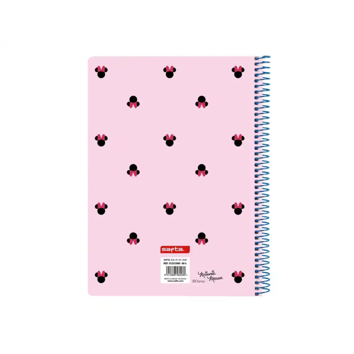 Safta Libreta Cuarto 80 Hojas Tapas Duras Minnie Mouse "Naive" 15,5x22x1cm 1 Safta Libreta Cuarto 80 Hojas Tapas Duras Minnie Mouse "Naive" 15,5x22x1cm 1