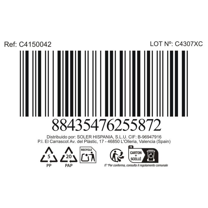 La Mediterranea Plato Llano Felit 20.5 cm (18 Unidades)