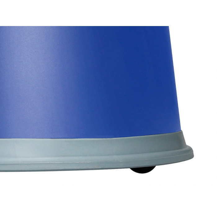 Q-connect Taburete Azul con Ruedas Retráctiles y Dos Niveles, ABS Resistente 3