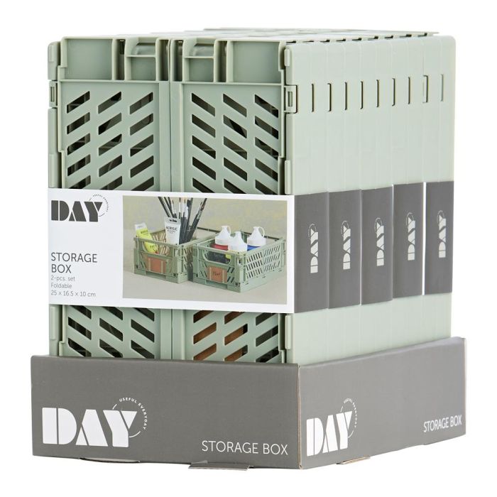 Day Juego De 2 Cajas Plegables 25x16,5 cm Color Verde Musgo 3