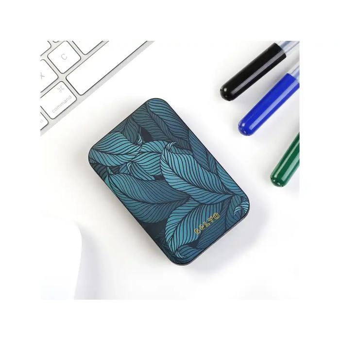 Wondee Batería Externa 10.000 mAh Mr. Wonderful Jungla Diseño Hojas Azul 3