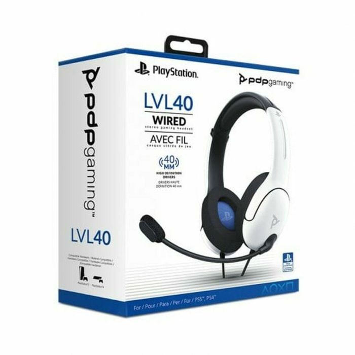 PDP PER0708056065973 Auriculares LVL40 con cable para juegos PS4 PS5 - Blanco 21 PDP PER0708056065973 Auriculares LVL40 con cable para juegos PS4 PS5 - Blanco 21