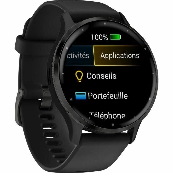 Garmin GAR1701825584298 Reloj GPS Conectado Venu 3 WiFi Pantalla 1.4 pulgadas Caja Acero Gris Negra Correa Silicona Negra 6