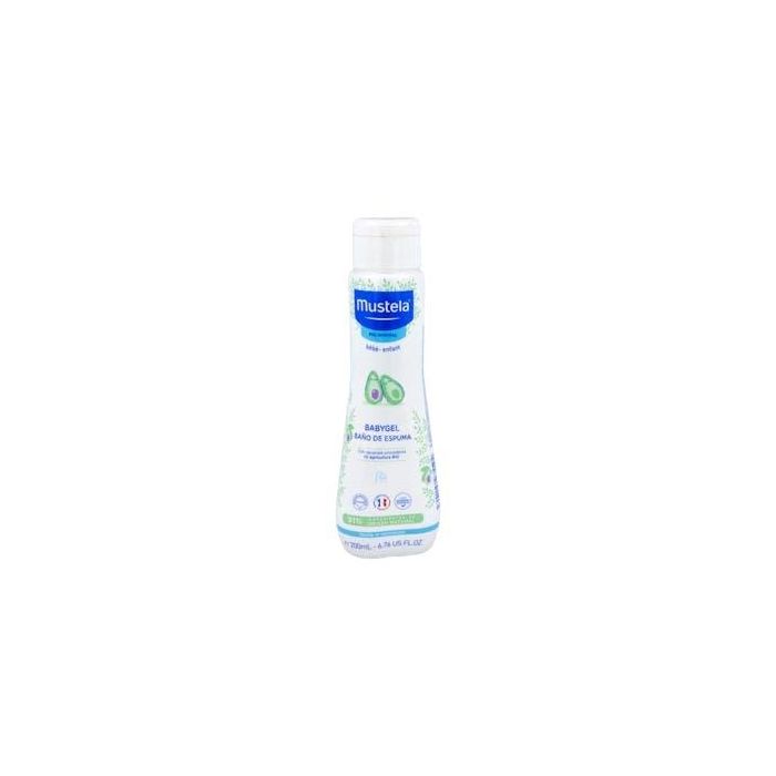 Mustela Babygel Baño Espuma Suave para Bebés y Recién Nacidos - Aguacate Orgánico, Limpia y Protege 200 mL