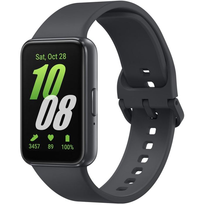 Samsung SM-R390NZAAEUB Pulsera Smartband Galaxy Fit 3 Gris 13 días Batería, Pantalla 1.6'' AMOLED, Monitor Actividad, Sueño, Salud, Resistente Agua IP68