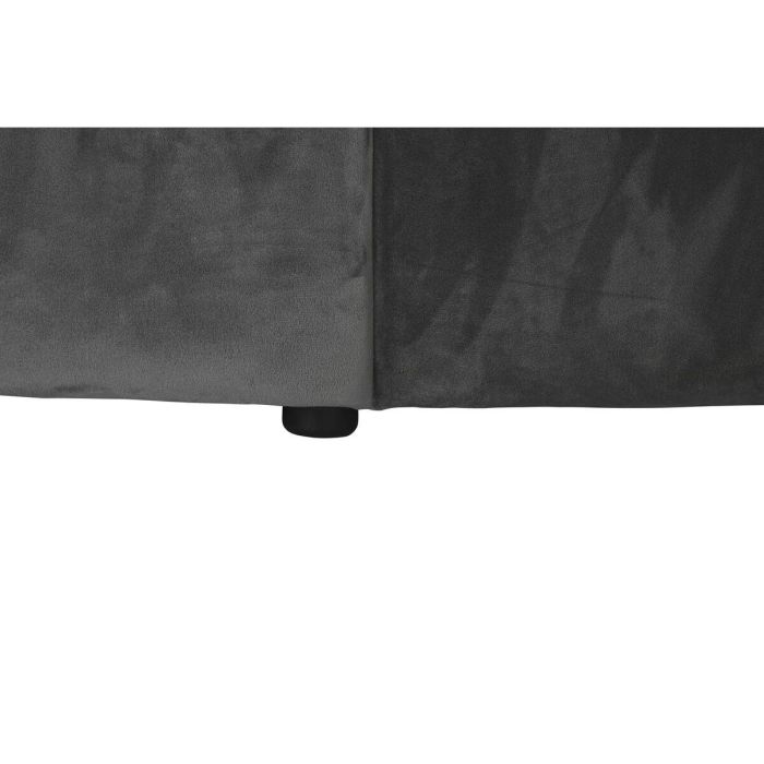 DKD Home Decor Descalzadora Scandi Gris de Poliéster y MDF para Dormitorio o Recibidor - 125 cm Ancho, 53 cm Largo, 46.5 cm Alto 2