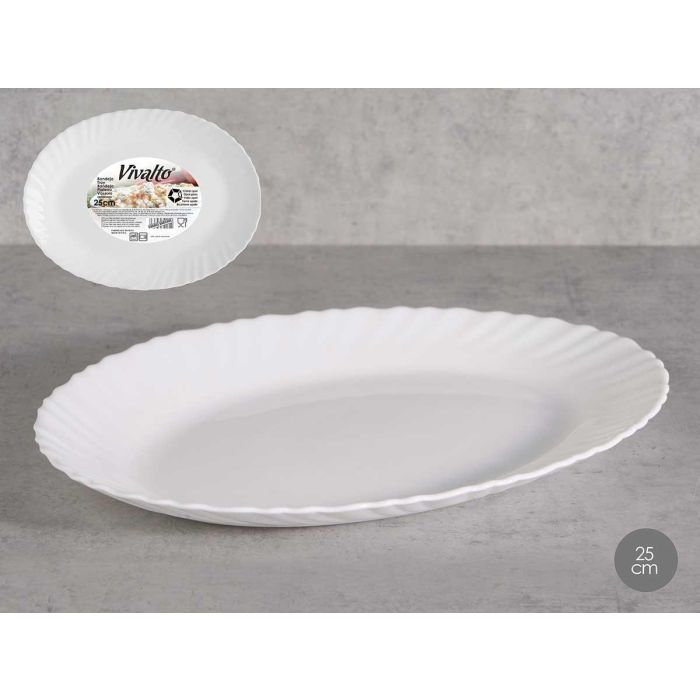 Bandeja Clásica Opal 25 cm Blanco - Vivalto (24 Unidades) Bandeja Clásica Opal 25 cm Blanco - Vivalto (24 Unidades)